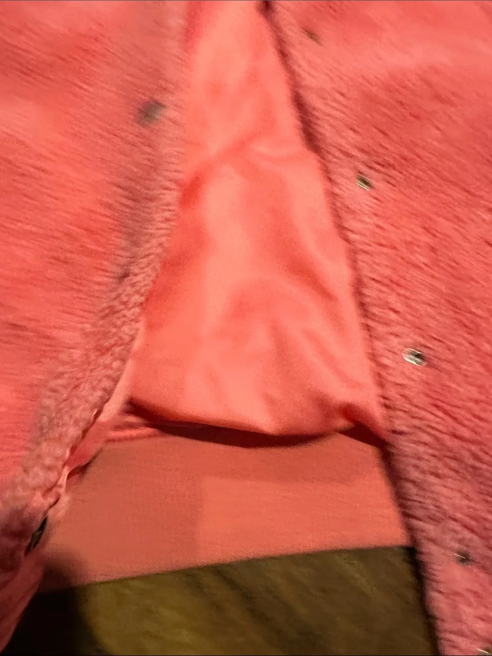Converse Coral and Cream Sherpa Bomber Jacket